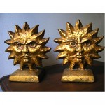 vintage 1969 c jere cast iron bookends z