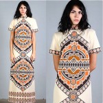 vintage 1970s alfred shaheen maxi dress