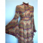 vintage 1970s samuel sherman maxi dress z