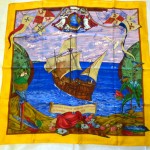 vintage 1990s hermes christopher columbus scarf z