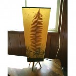 vintage 60s fiberglass fern lamp