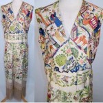 vintage adolfo chinese silk embroidered set from shawl