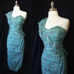 vintage alfred shaheen silk sarong dress