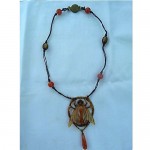 vintage art nouveau elizabeth bonte horn cicada necklace