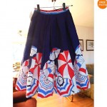 vintage bobby brooks print skirt