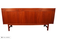 vintage danish modern teak restored credenza