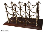 vintage french brass and wood wine rack