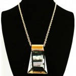 vintage givenchy crystal pendant necklace