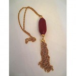 vintage givenchy resin tassle necklace