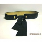 vintage gucci leather self tie belt