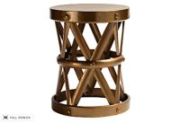 vintage hammered brass stool