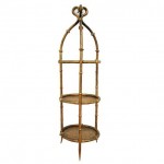 vintage italian gold gilt faux bamboo muffin stand