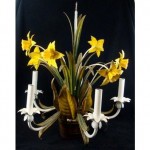 vintage italian tole daffodil chandelier