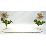 vintage italian tole daisy towel holder