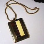 vintage lanvin two-tone necklace