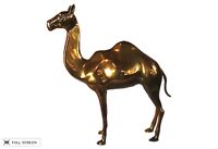 vintage large brass camel figurine