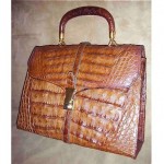 vintage lucille de paris crocodile handbag