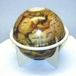vintage metal replogle mars globe
