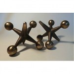 vintage mid-century cast iron jax bookends