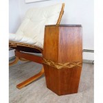 vintage mid-century walnut side table stand