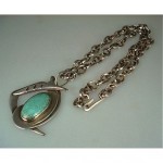 vintage navajo silver and turquoise necklace