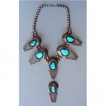 vintage navajo turquoise silver necklace