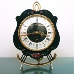 vintage orfac french metal winding table clock