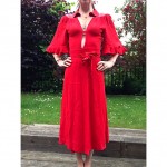 vintage ossie clark for radley moss crepe wrap dress z