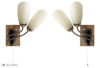 vintage pair german wall lamps