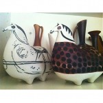 vintage pair of stig lindberg pottery horses z