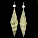 vintage peretti for tiffany 18k mesh pearl earrings