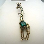 vintage reja sterling giraffe pin