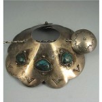 vintage silver turquoise hair ornament