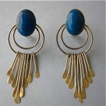vintage sterling lapis earrings