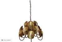 vintage tom greene for feldman brutalist chandelier