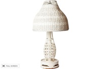 vintage wicker lamp