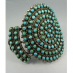 vintage zuni petit point turquoise bracelet z