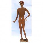 antique 1920s carved wood mannequin