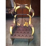 antique horn chair