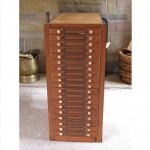 antique mahogany filing specimen chest