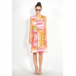 vinatge 1960s cotton print shift dress z