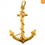 vintage 14k anchor pendant