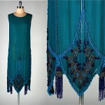 vintage 1920s beaded silk crepe flapper dress z