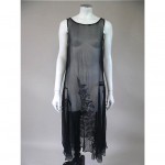 vintage 1920s embroidered silk chiffon flapper dress z