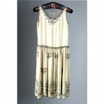 vintage 1920s silk satin beaded flapper wedding dress z