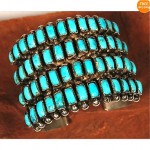 vintage 1920s sterling turquoise bracelet