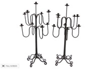 vintage 1920s wrought iron candelabras