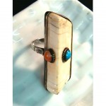 vintage 1920s zuni buffalo bone ring