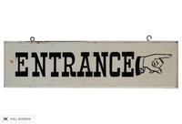 vintage 1940s handpainted entrance sign