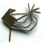 vintage 1950s betty cooke sterling and brass abstract bird pin z